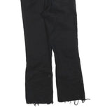 LEVI'S Womens Black Regular Straight Denim Raw Hem W25 L22 Classic Jeans