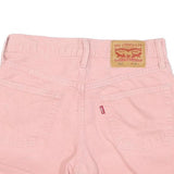 LEVI'S Womens Shorts Pink Casual Cut-Off M W28 Denim Cotton Blend