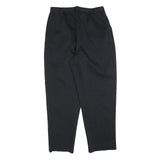 LANDS END Womens Cotton Blend Black Regular Fit Straight Leg Trousers W30 L28