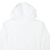 KARL KANI Mens White Hoodie S Cotton Blend Pullover Minimal Logo Casual