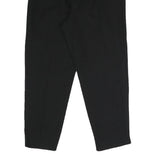 Womens Black Polyester Blend Regular Fit Zip Trousers W30 L26 Elegant Casual