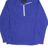 MICHAEL KORS Womens Blue Lightweight Hooded Jacket M Polyester Blend Zip Plain