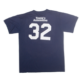 MAJESTIC Mens Navy Braves Graphic T-Shirt L Short Sleeve Crew Neck Sports