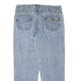 CARHARTT Womens Regular Fit Blue Denim Jeans W38 L30 Classic Style Zip Closure