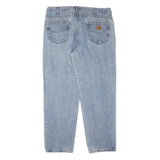 CARHARTT Womens Regular Fit Blue Denim Jeans W38 L30 Classic Style Zip Closure