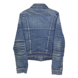 LEE Womens Blue Denim Jacket S Cotton Classic Button Closure Fitted