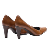 ECCO Pump Heels Brown Leather Womens UK 5
