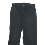 CARHARTT Mens Cotton Black Loose Straight Trousers W33 L30 Workwear Durable