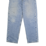CARHARTT Mens Jeans Blue Relaxed Straight Denim Light W32 L30 Zip Cotton Casual