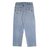 CARHARTT Mens Jeans Blue Relaxed Straight Denim Light W32 L30 Zip Cotton Casual