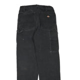 DICKIES Womens Regular Fit Black Denim Workwear Jeans W28 L29 Utility Pocket Zip