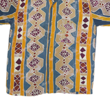 THE TERRITORY AHEAD Mens Blue & Yellow Cotton Pattern Shirt M Casual Cotton