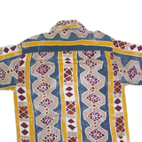 THE TERRITORY AHEAD Mens Blue & Yellow Cotton Pattern Shirt M Casual Cotton