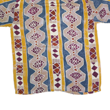 THE TERRITORY AHEAD Mens Blue & Yellow Cotton Pattern Shirt M Casual Cotton