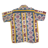 THE TERRITORY AHEAD Mens Blue & Yellow Cotton Pattern Shirt M Casual Cotton