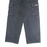 POLDER JEANS Mens Cotton Black Regular Cargo Trousers W28 L28 Utility Casual