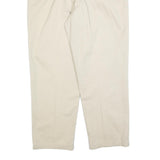 TOMMY HILFIGER Mens Cotton Blend Beige Regular Straight Trousers W38 L32 Classic