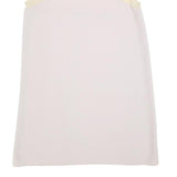 JOSEPH Womens Cream & White Sleeveless Shift Dress Polyester Blend Size L