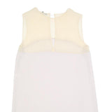 JOSEPH Womens Cream & White Sleeveless Shift Dress Polyester Blend Size L