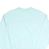 CHAMPION Womens Blue Crew Neck S Logo Embroidered Cotton Blend Sweatshirt