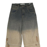 MARTIN KIM Mens Jeans Blue & Beige Regular Straight Denim Light W30 L29