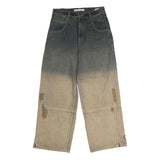 MARTIN KIM Mens Jeans Blue & Beige Regular Straight Denim Light W30 L29