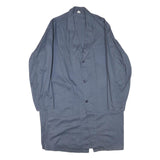 WORKER Mens Blue Cotton Blend Classic Jacket L Button Closure Plain Simple