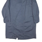 WORKER Mens Blue Cotton Blend Classic Jacket L Button Closure Plain Simple