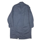 WORKER Mens Blue Cotton Blend Classic Jacket L Button Closure Plain Simple