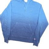 CHAMPION Mens Blue & Navy Hoodie S Cotton Blend Pullover Lightweight Casual