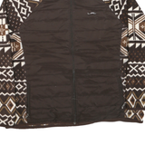 LAUREN RALPH LAUREN Womens Brown & Cream Patterned Polyester Blend Jacket 2XL