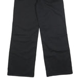 DICKIES Womens Black Cotton Blend Loose Straight Trousers W27 L32 Workwear Zip