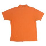 LACOSTE Mens Orange Short Sleeve Plain Polo Shirt M Casual Cotton