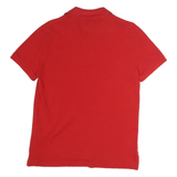 Ralph Lauren Mens Red Polo Jeans Co. Short Sleeve Plain S Cotton Polo Shirt