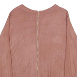 ZEBRA Womens Pink Plain Pullover Regular Knit Crew Neck Jumper S Soft