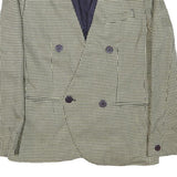 JONES NEW YORK Mens Black & White Houndstooth Double Button Jacket M Cotton