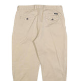 DOCKERS Mens Cotton Blend Beige Classic Trousers W34 L28 Casual Zip Pocket
