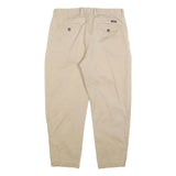 DOCKERS Mens Cotton Blend Beige Classic Trousers W34 L28 Casual Zip Pocket