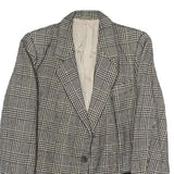 RITE EX LADY LINE Womens Black & White Checked Jacket S Woven Tailored Button
