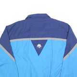 CSS Mens Blue & Navy Colourblock Athletic Jacket L Polyester Blend Zip