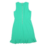 TOMMY HILFIGER Womens Green Sleeveless Day Woven Plain Mini Dress S Elegant