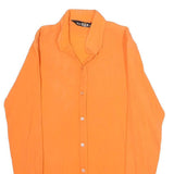 SPORT Mens Orange Shirt S Cotton Blend Lightweight Long Sleeve Casual