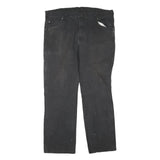 DICKIES Mens Black Regular Straight Denim W40 L30 Workwear Cotton Blend Zip