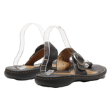 BORN Slider Sandals Black Leather Womens UK 6