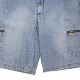 TOMMY HILFIGER Mens Denim Blue Cargo Shorts M W32 Casual Cotton Blend
