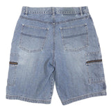 TOMMY HILFIGER Mens Denim Blue Cargo Shorts M W32 Casual Cotton Blend