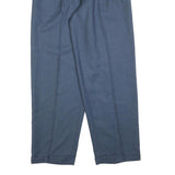 FISTOLA Mens Blue Regular Fit Straight Trousers W32 L32 Classic Tailored Smart