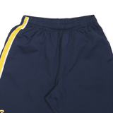 NIKE Mens Navy Blue & Yellow Casual Shorts M W28 Cal Script Logo Elastic Waist