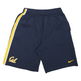 NIKE Mens Navy Blue & Yellow Casual Shorts M W28 Cal Script Logo Elastic Waist