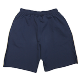 NIKE Mens Navy Blue & Yellow Casual Shorts M W28 Cal Script Logo Elastic Waist